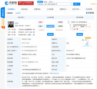 京東城市（北京）數(shù)字科技注冊(cè)資本大幅增至900%，凸顯軟件技術(shù)轉(zhuǎn)讓?xiě)?zhàn)略轉(zhuǎn)型